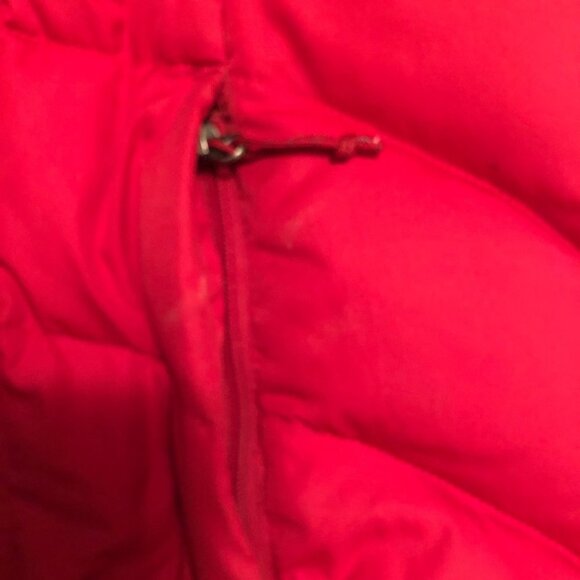 Eddie Bauer EB 650 Womens Size XS Goose Down min 80% Red Puffer Vest Pockets - Picture 3 of 10